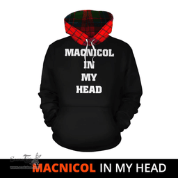 Scottish MacNicol of Scorrybreac Clan Tartan Hoodie - In My Head Style Scottish Plaid Tartan Plaid