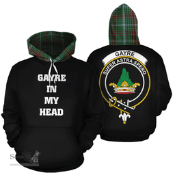 Scottish Gayre Clan Tartan Hoodie - In My Head Style Scottish Plaid Tartan Plaid