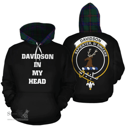 Davidson Modern Clan Tartan Hoodie - In My Head Style Scottish Plaid Tartan Plaid