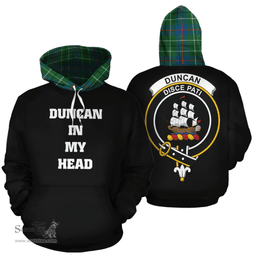 Duncan Ancient Clan Tartan Hoodie - In My Head Style Scottish Plaid Tartan Plaid