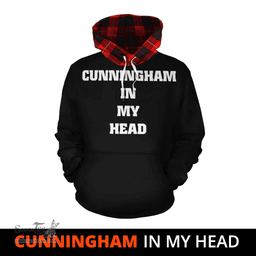 Cunningham Modern Clan Tartan Hoodie - In My Head Style Scottish Plaid Tartan Plaid
