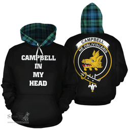 Campbell Ancient 01 Clan Tartan Hoodie - In My Head Style Scottish Plaid Tartan Plaid