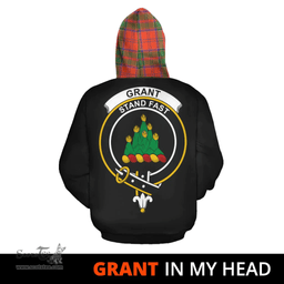 Scottish Grant Ancient Clan Tartan Hoodie - In My Head Style Scottish Plaid Tartan Plaid