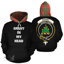 Scottish Grant Ancient Clan Tartan Hoodie - In My Head Style Scottish Plaid Tartan Plaid