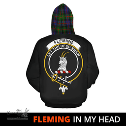 Fleming Clan Tartan Hoodie - In My Head Style Scottish Plaid Tartan Plaid