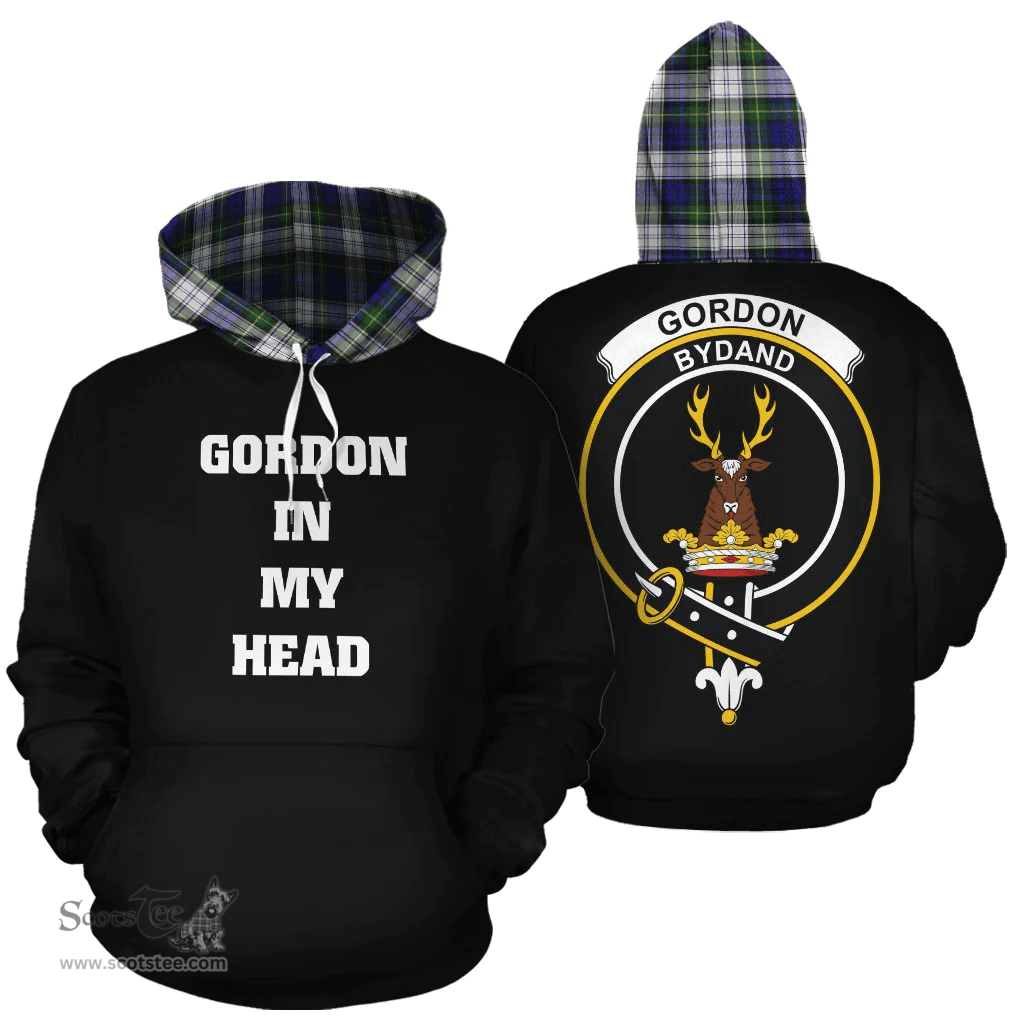 Scottish Gordon Dress Modern Clan Tartan Hoodie - In My Head Style Scottish Plaid Tartan Plaid