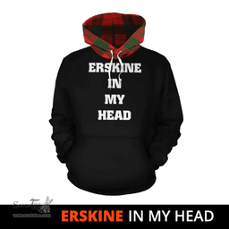 Erskine Modern Clan Tartan Hoodie - In My Head Style Scottish Plaid Tartan Plaid
