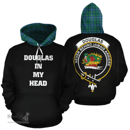 Douglas Ancient Clan Tartan Hoodie - In My Head Style Scottish Plaid Tartan Plaid