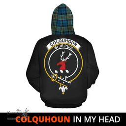 Colquhoun Ancient Clan Tartan Hoodie - In My Head Style Scottish Plaid Tartan Plaid