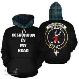 Colquhoun Ancient Clan Tartan Hoodie - In My Head Style Scottish Plaid Tartan Plaid