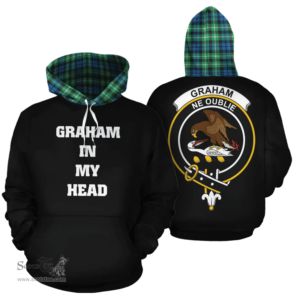 Scottish Graham of Montrose Ancient Clan Tartan Hoodie - In My Head Style Scottish Plaid Tartan Plaid