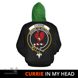 Currie Clan Tartan Hoodie - In My Head Style Scottish Plaid Tartan Plaid
