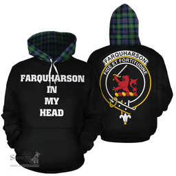 Farquharson Ancient Clan Tartan Hoodie - In My Head Style Scottish Plaid Tartan Plaid
