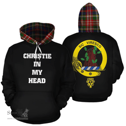 Christie Clan Tartan Hoodie - In My Head Style Scottish Plaid Tartan Plaid