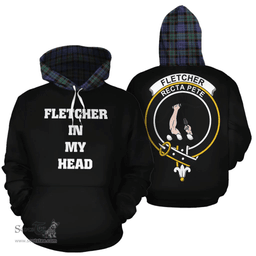 Fletcher Modern Clan Tartan Hoodie - In My Head Style Scottish Plaid Tartan Plaid