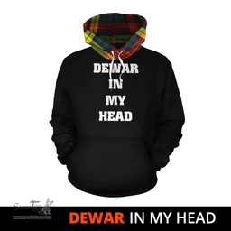 Dewar Clan Tartan Hoodie - In My Head Style Scottish Plaid Tartan Plaid