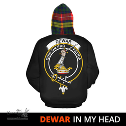 Dewar Clan Tartan Hoodie - In My Head Style Scottish Plaid Tartan Plaid