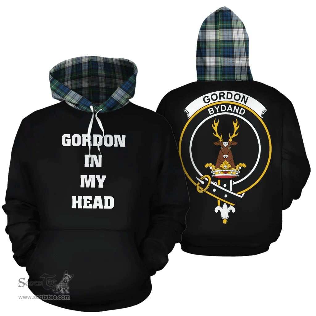 Scottish Gordon Dress Ancient Clan Tartan Hoodie - In My Head Style Scottish Plaid Tartan Plaid