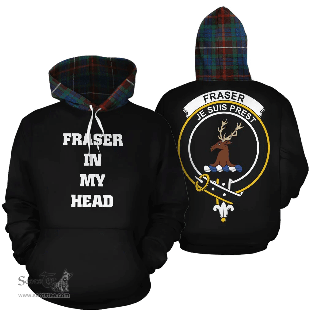 Scottish Fraser Hunting Ancient Clan Tartan Hoodie - In My Head Style Scottish Plaid Tartan Plaid