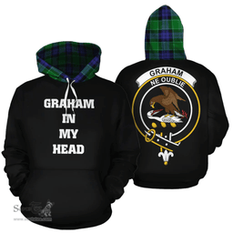 Scottish Graham of Menteith Modern Clan Tartan Hoodie - In My Head Style Scottish Plaid Tartan Plaid