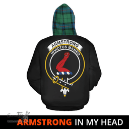 Armstrong Ancient Clan Tartan Hoodie - In My Head Style Scottish Plaid Tartan Plaid
