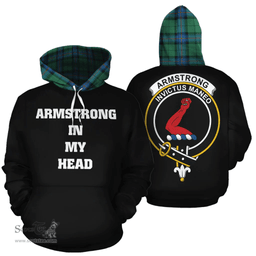 Armstrong Ancient Clan Tartan Hoodie - In My Head Style Scottish Plaid Tartan Plaid