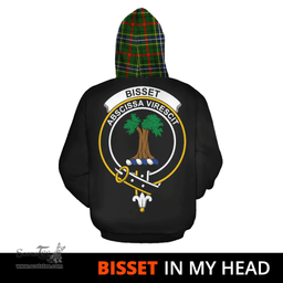 Bisset Clan Tartan Hoodie - In My Head Style Scottish Plaid Tartan Plaid