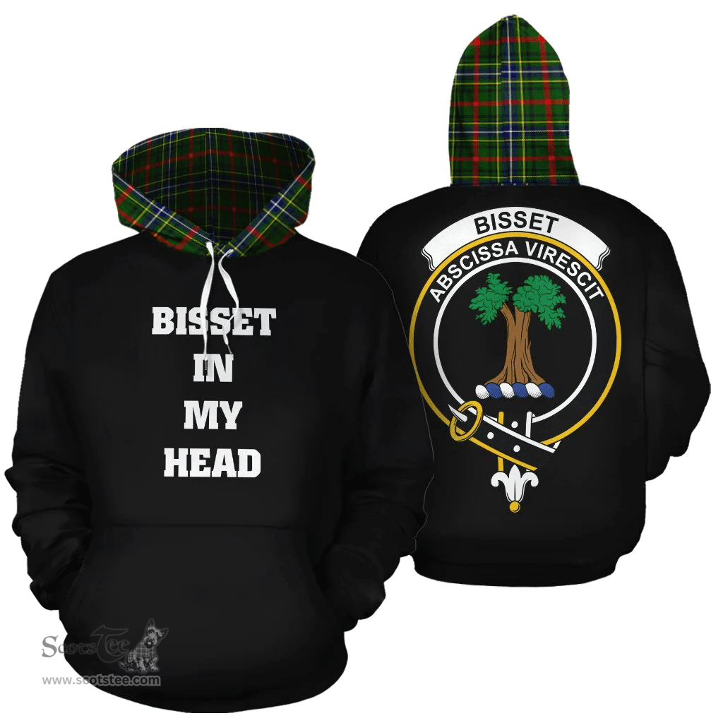 Bisset Clan Tartan Hoodie - In My Head Style Scottish Plaid Tartan Plaid