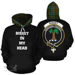 Bisset Clan Tartan Hoodie - In My Head Style Scottish Plaid Tartan Plaid