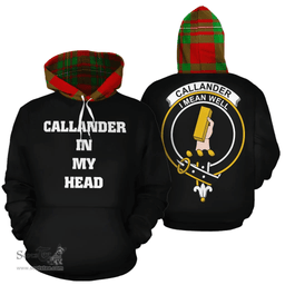 Callander Modern Clan Tartan Hoodie - In My Head Style Scottish Plaid Tartan Plaid