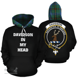 Davidson Ancient Clan Tartan Hoodie - In My Head Style Scottish Plaid Tartan Plaid