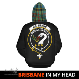 Brisbane modern Clan Tartan Hoodie - In My Head Style Scottish Plaid Tartan Plaid
