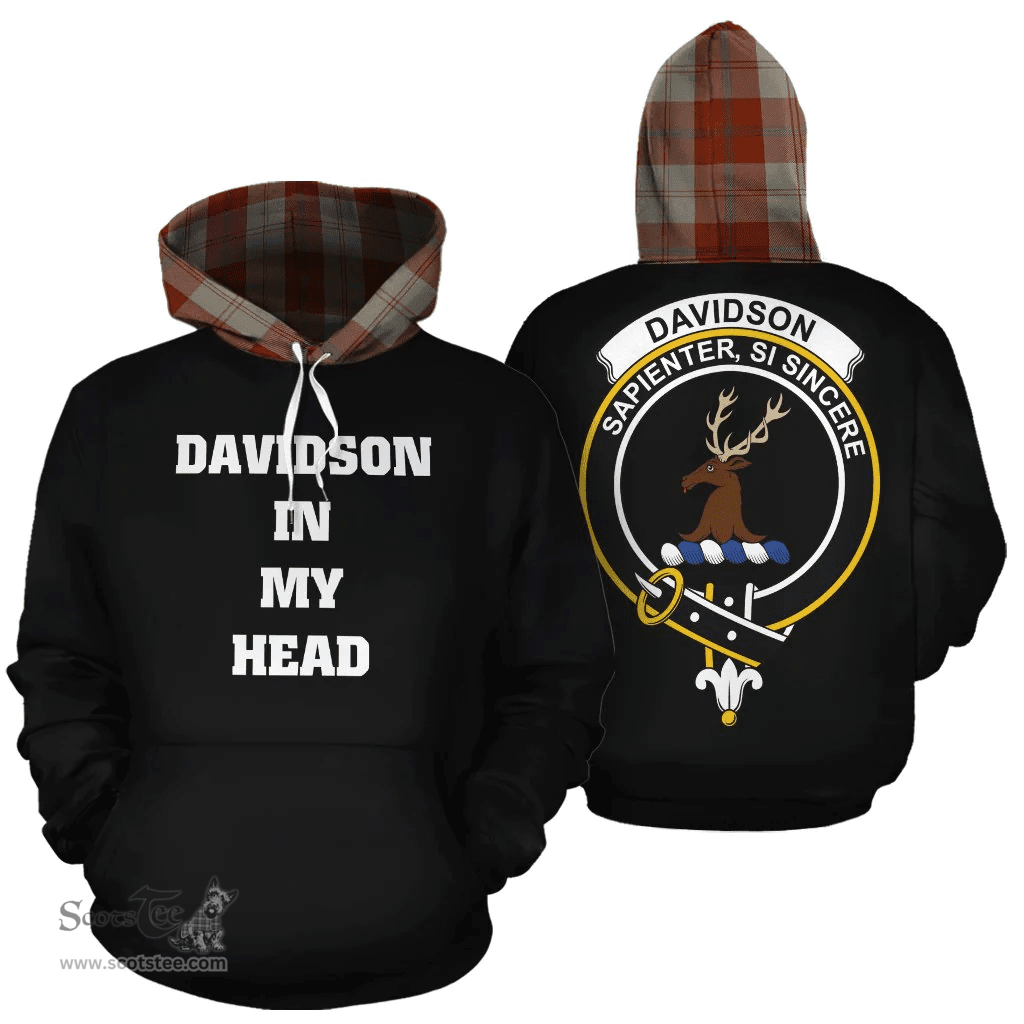 Davidson Dress Dancers Clan Tartan Hoodie - In My Head Style Scottish Plaid Tartan Plaid