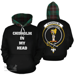 Chisholm Hunting Ancient Clan Tartan Hoodie - In My Head Style Scottish Plaid Tartan Plaid