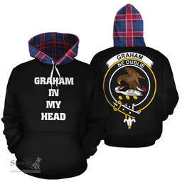 Scottish Graham of Menteith Red Clan Tartan Hoodie - In My Head Style Scottish Plaid Tartan Plaid