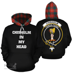 Chisholm Ancient Clan Tartan Hoodie - In My Head Style Scottish Plaid Tartan Plaid