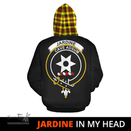 Scottish Jardine Clan Tartan Hoodie - In My Head Style Scottish Plaid Tartan Plaid