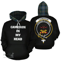 Cameron of Erracht Ancient Clan Tartan Hoodie - In My Head Style Scottish Plaid Tartan Plaid