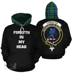 Scottish Forsyth Ancient Clan Tartan Hoodie - In My Head Style Scottish Plaid Tartan Plaid
