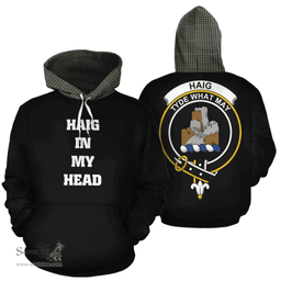Scottish Haig Clan Tartan Hoodie - In My Head Style Scottish Plaid Tartan Plaid