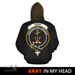 Scottish Gray Clan Tartan Hoodie - In My Head Style Scottish Plaid Tartan Plaid