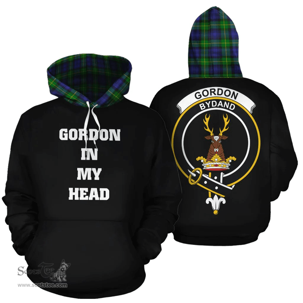 Scottish Gordon Modern Clan Tartan Hoodie - In My Head Style Scottish Plaid Tartan Plaid