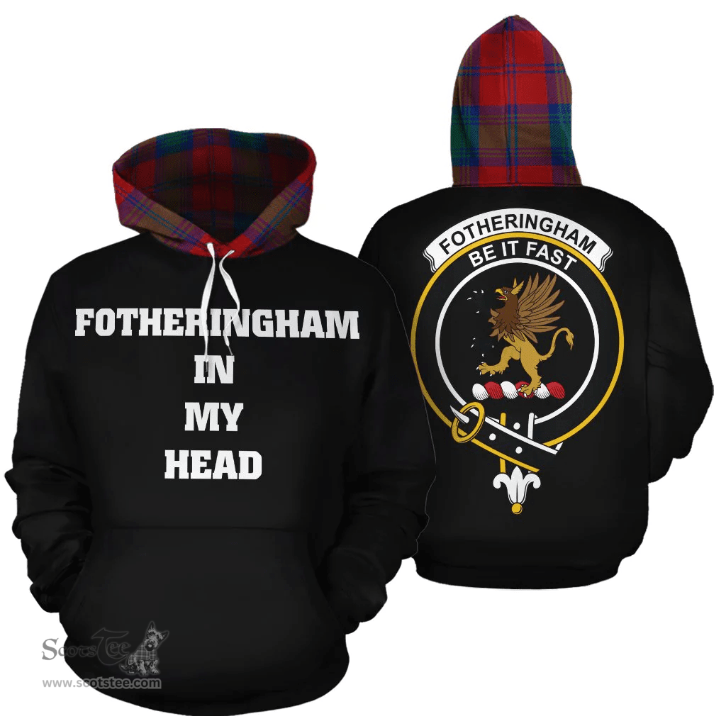 Scottish Fotheringham Modern Clan Tartan Hoodie - In My Head Style Scottish Plaid Tartan Plaid