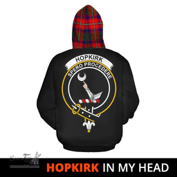 Scottish Hopkirk Clan Tartan Hoodie - In My Head Style Scottish Plaid Tartan Plaid