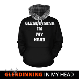 Scottish Glendinning Clan Tartan Hoodie - In My Head Style Scottish Plaid Tartan Plaid