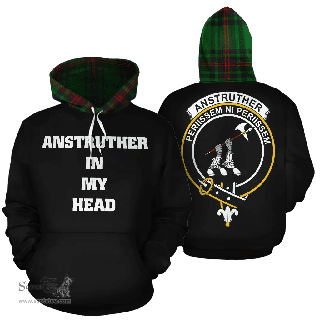 Anstruther Clan Tartan Hoodie - In My Head Style Scottish Plaid Tartan Plaid