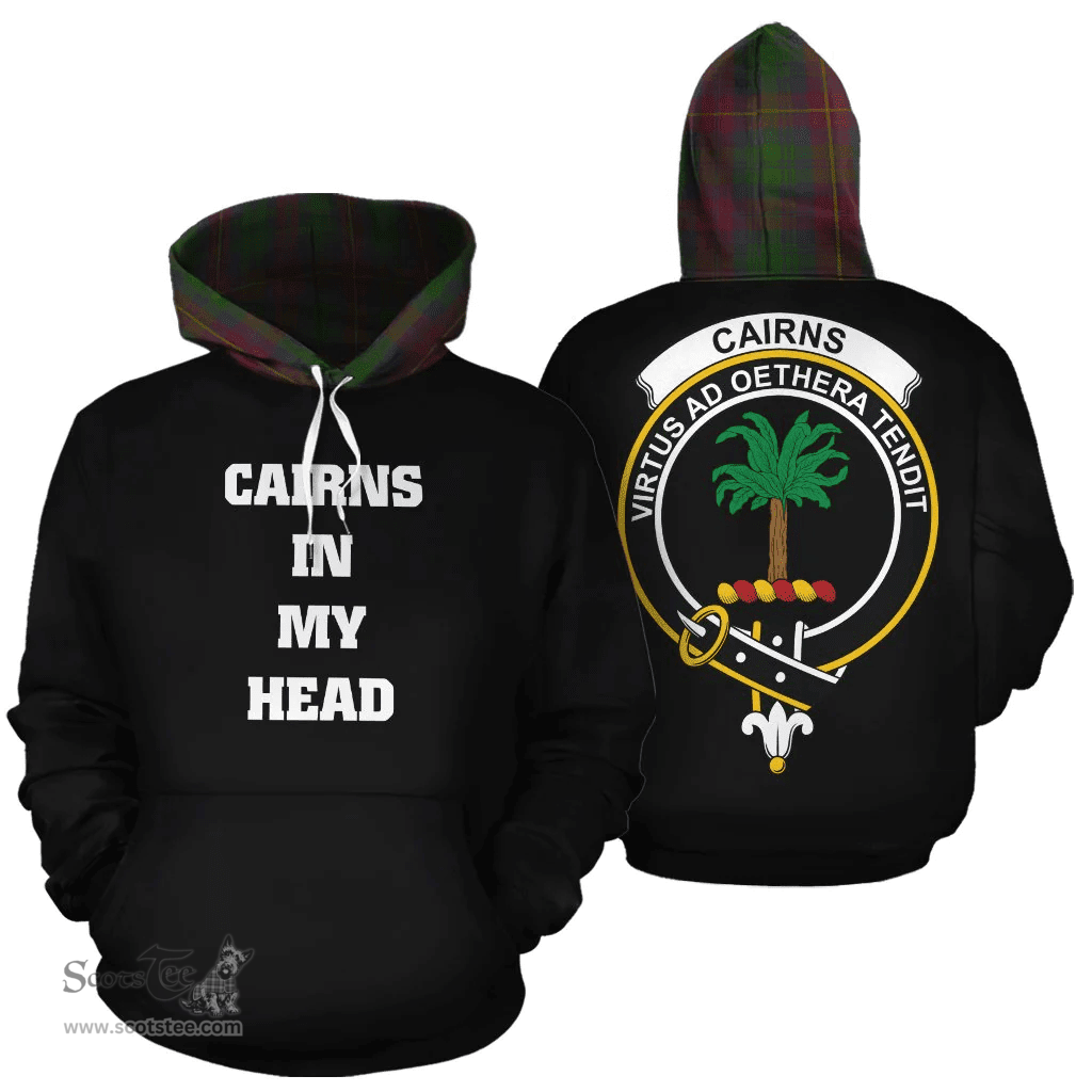 Cairns Clan Tartan Hoodie - In My Head Style Scottish Plaid Tartan Plaid