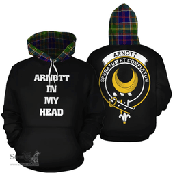 Arnott Clan Tartan Hoodie - In My Head Style Scottish Plaid Tartan Plaid
