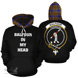 Balfour Modern Clan Tartan Hoodie - In My Head Style Scottish Plaid Tartan Plaid