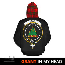 Scottish Grant Modern Clan Tartan Hoodie - In My Head Style Scottish Plaid Tartan Plaid